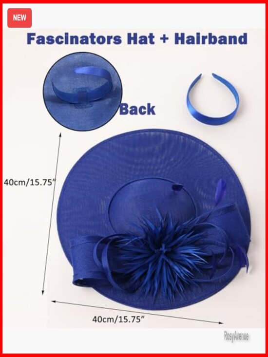 Elegant Women\'s Fascinator Hat with Flower Feathers for Wedding Derby Tea Party